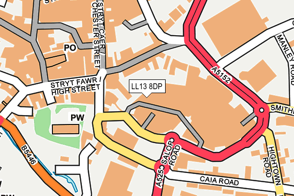 LL13 8DP map - OS OpenMap – Local (Ordnance Survey)