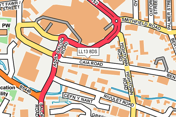 LL13 8DS map - OS OpenMap – Local (Ordnance Survey)