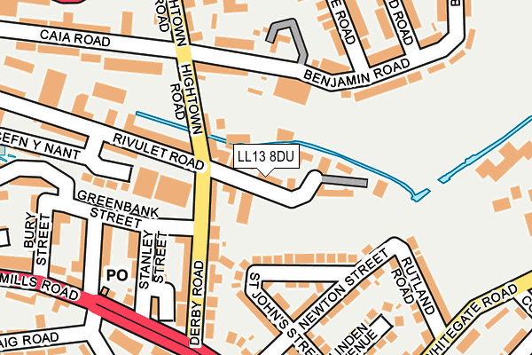 LL13 8DU map - OS OpenMap – Local (Ordnance Survey)
