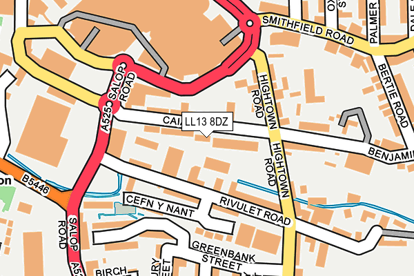 LL13 8DZ map - OS OpenMap – Local (Ordnance Survey)