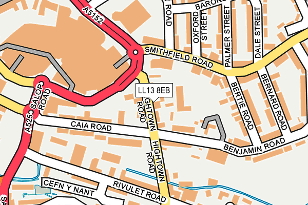 LL13 8EB map - OS OpenMap – Local (Ordnance Survey)