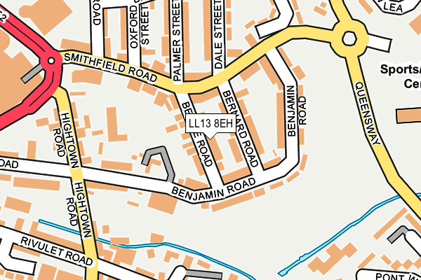 LL13 8EH map - OS OpenMap – Local (Ordnance Survey)