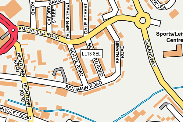 LL13 8EL map - OS OpenMap – Local (Ordnance Survey)