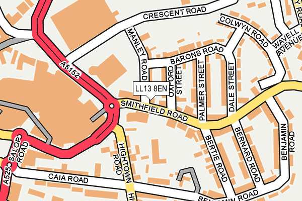 LL13 8EN map - OS OpenMap – Local (Ordnance Survey)