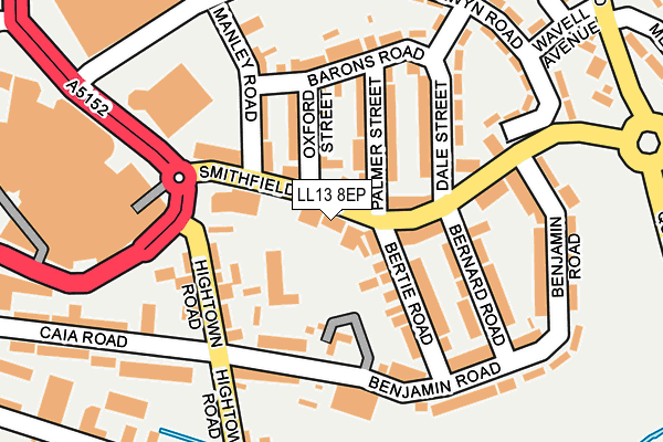 LL13 8EP map - OS OpenMap – Local (Ordnance Survey)