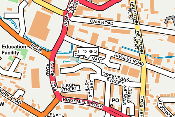 LL13 8EQ map - OS OpenMap – Local (Ordnance Survey)