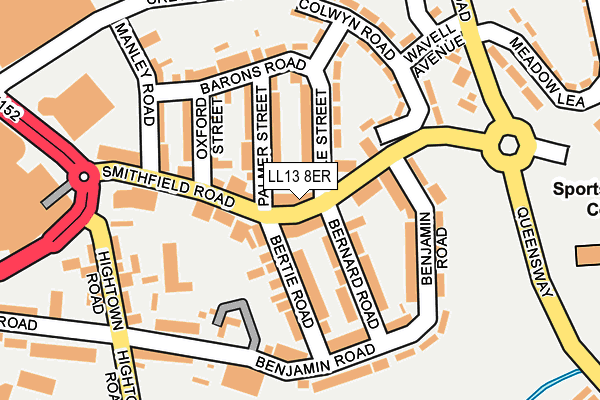 LL13 8ER map - OS OpenMap – Local (Ordnance Survey)