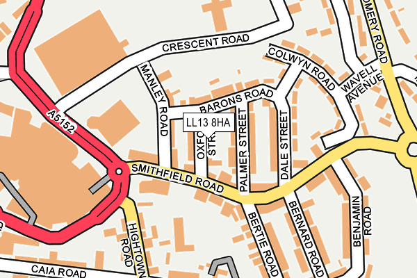 LL13 8HA map - OS OpenMap – Local (Ordnance Survey)