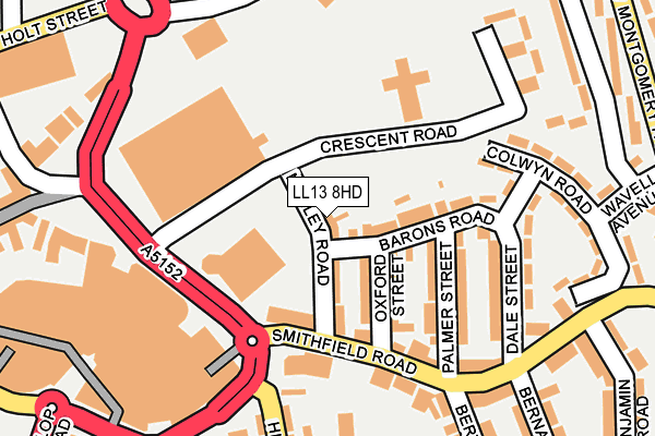 LL13 8HD map - OS OpenMap – Local (Ordnance Survey)