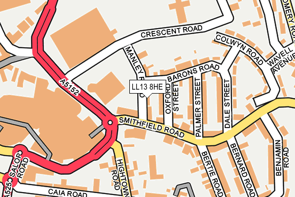 LL13 8HE map - OS OpenMap – Local (Ordnance Survey)