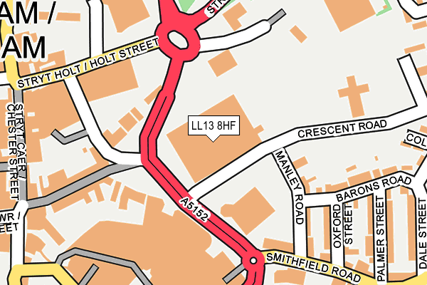 LL13 8HF map - OS OpenMap – Local (Ordnance Survey)