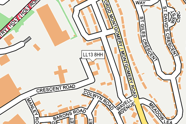 LL13 8HH map - OS OpenMap – Local (Ordnance Survey)