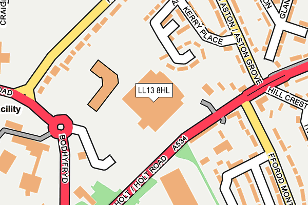 LL13 8HL map - OS OpenMap – Local (Ordnance Survey)