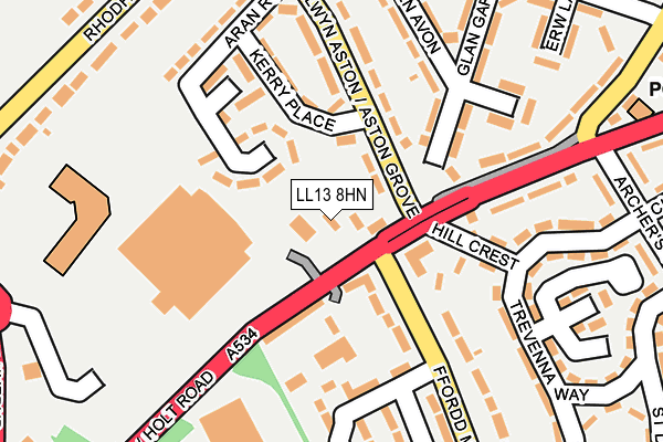 LL13 8HN map - OS OpenMap – Local (Ordnance Survey)