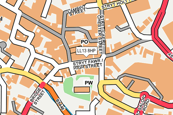 LL13 8HP map - OS OpenMap – Local (Ordnance Survey)