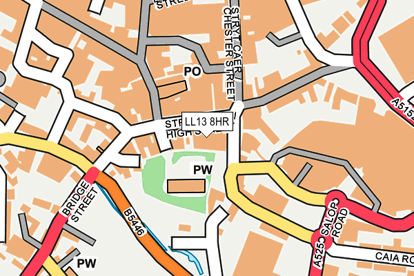 LL13 8HR map - OS OpenMap – Local (Ordnance Survey)