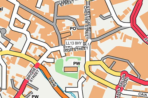 LL13 8HY map - OS OpenMap – Local (Ordnance Survey)