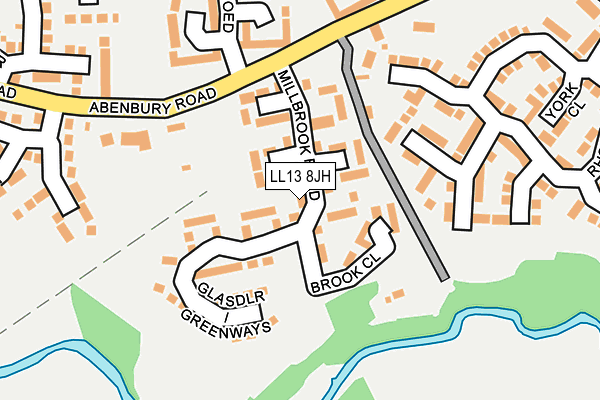 LL13 8JH map - OS OpenMap – Local (Ordnance Survey)