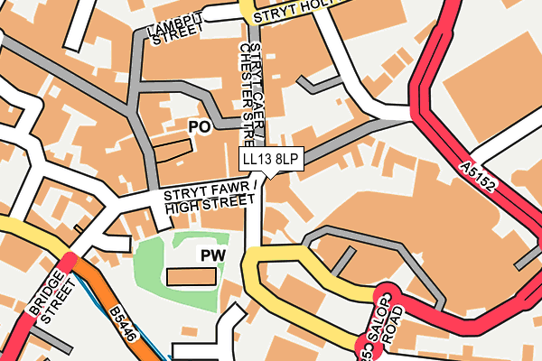 LL13 8LP map - OS OpenMap – Local (Ordnance Survey)