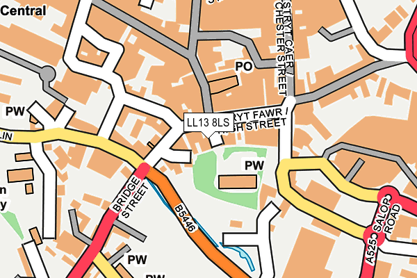LL13 8LS map - OS OpenMap – Local (Ordnance Survey)