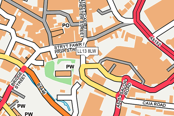 LL13 8LW map - OS OpenMap – Local (Ordnance Survey)