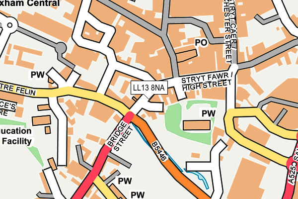 LL13 8NA map - OS OpenMap – Local (Ordnance Survey)