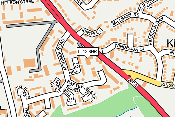 LL13 8NR map - OS OpenMap – Local (Ordnance Survey)