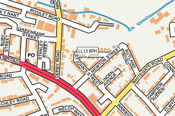 LL13 8PH map - OS OpenMap – Local (Ordnance Survey)