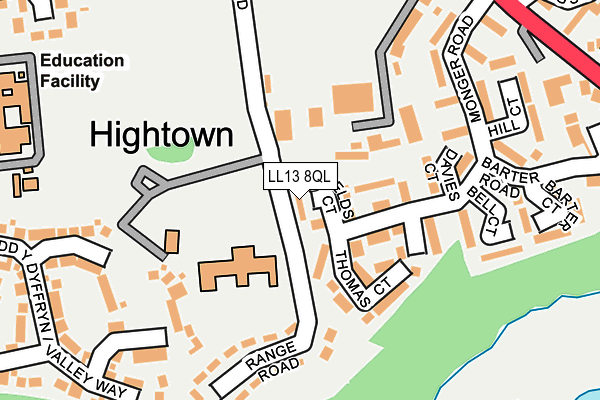 LL13 8QL map - OS OpenMap – Local (Ordnance Survey)