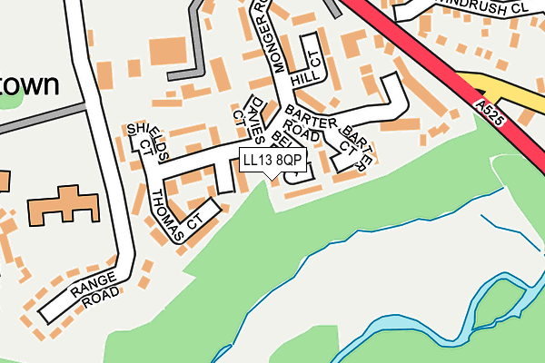 LL13 8QP map - OS OpenMap – Local (Ordnance Survey)