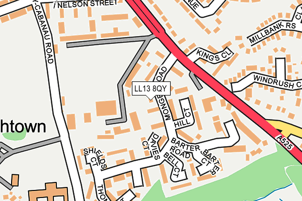 LL13 8QY map - OS OpenMap – Local (Ordnance Survey)