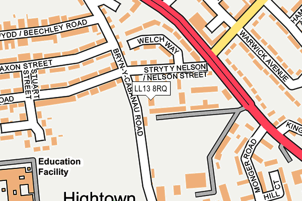 LL13 8RQ map - OS OpenMap – Local (Ordnance Survey)