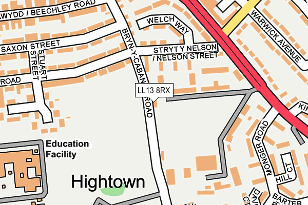 LL13 8RX map - OS OpenMap – Local (Ordnance Survey)