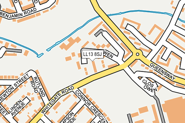 LL13 8SJ map - OS OpenMap – Local (Ordnance Survey)