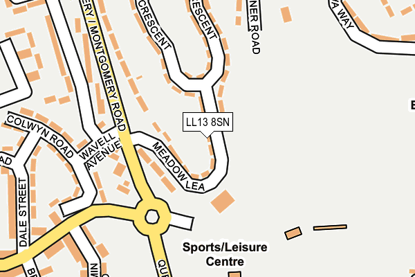 LL13 8SN map - OS OpenMap – Local (Ordnance Survey)