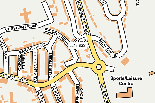 LL13 8SS map - OS OpenMap – Local (Ordnance Survey)