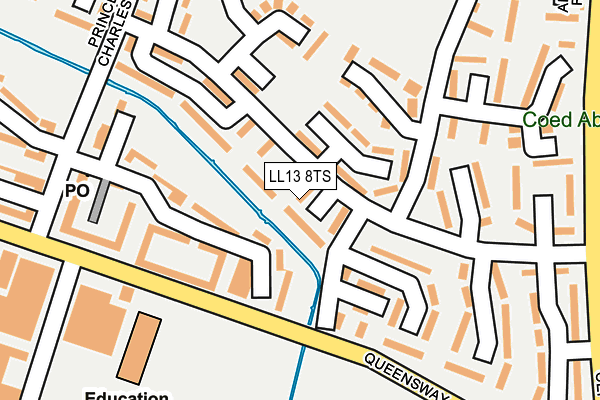 LL13 8TS map - OS OpenMap – Local (Ordnance Survey)