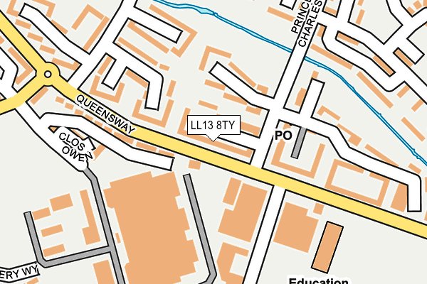 LL13 8TY map - OS OpenMap – Local (Ordnance Survey)