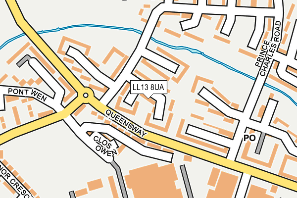 LL13 8UA map - OS OpenMap – Local (Ordnance Survey)