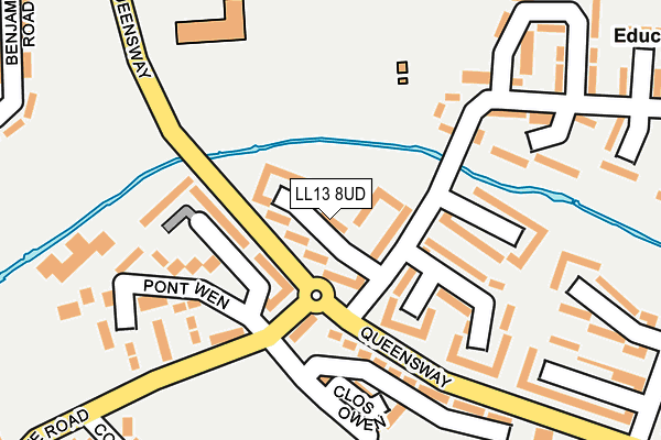 LL13 8UD map - OS OpenMap – Local (Ordnance Survey)