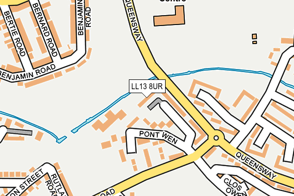 LL13 8UR map - OS OpenMap – Local (Ordnance Survey)