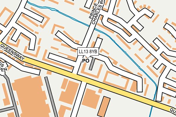 LL13 8YB map - OS OpenMap – Local (Ordnance Survey)