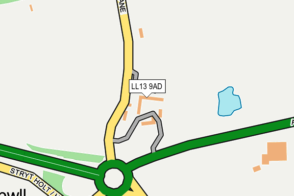LL13 9AD map - OS OpenMap – Local (Ordnance Survey)