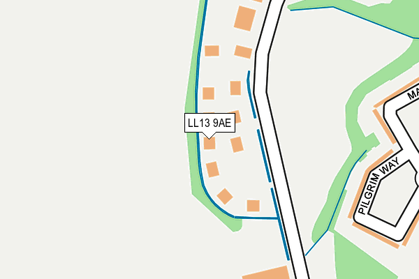LL13 9AE map - OS OpenMap – Local (Ordnance Survey)