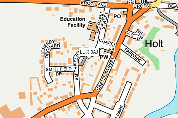 LL13 9AJ map - OS OpenMap – Local (Ordnance Survey)