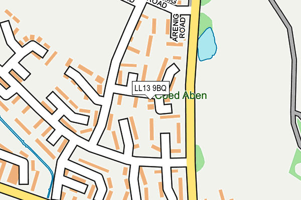LL13 9BQ map - OS OpenMap – Local (Ordnance Survey)