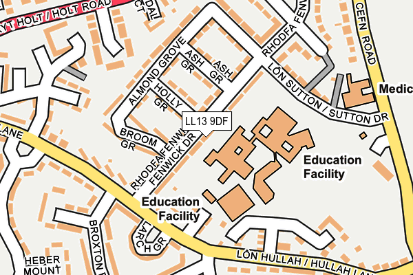 LL13 9DF map - OS OpenMap – Local (Ordnance Survey)