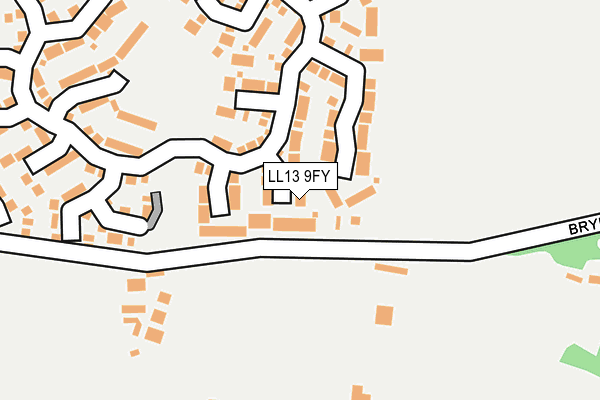 LL13 9FY map - OS OpenMap – Local (Ordnance Survey)