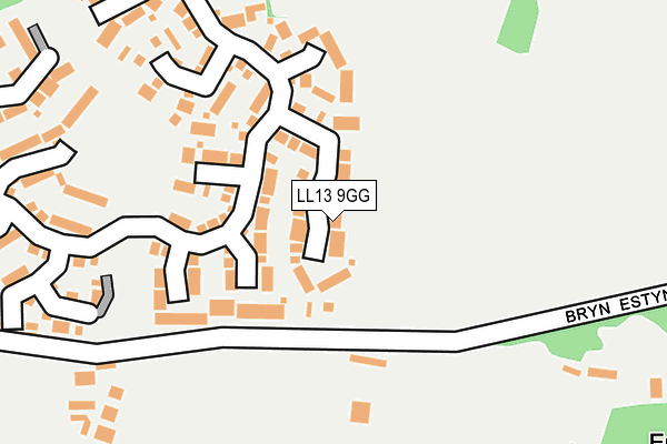 LL13 9GG map - OS OpenMap – Local (Ordnance Survey)