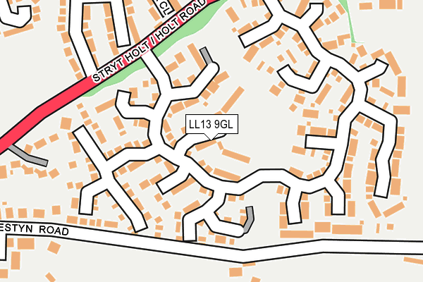 LL13 9GL map - OS OpenMap – Local (Ordnance Survey)